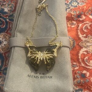 Alexis Bittar Gold and Black Butterfly Necklace